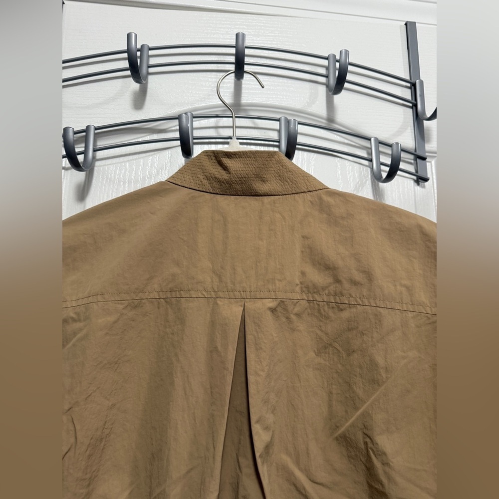 By‎ Anthropologie Women's Short-Sleeve Drawstring Popover Top women’s S beige - Picture 4 of 16